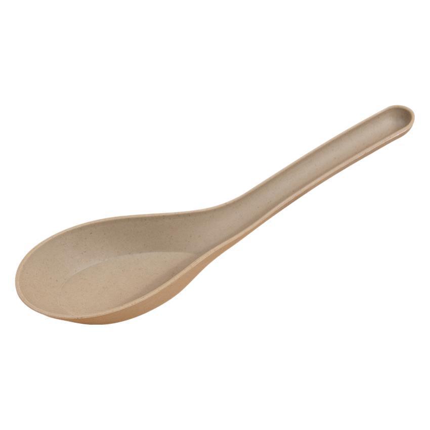 Individually Packaged Thickened Rice Husk Disposable Spoon for Home or Takeaway - Customizable for Dessert, Soup, or Measuring.