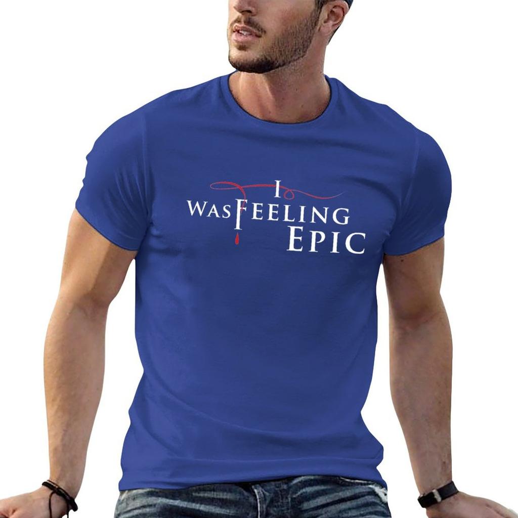 I Was Feeling Epic In TVD Logo Style T-Shirt Graphics for a Boy Vintage T Shirts Anime T Shirts Men Workout Shirt