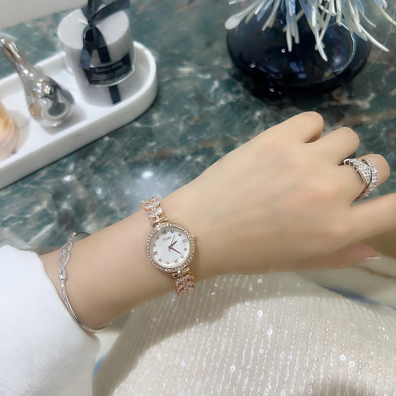 Montre femme tendance Ins Wind, montre de luxe de haute qualité avec bracelet en diamant