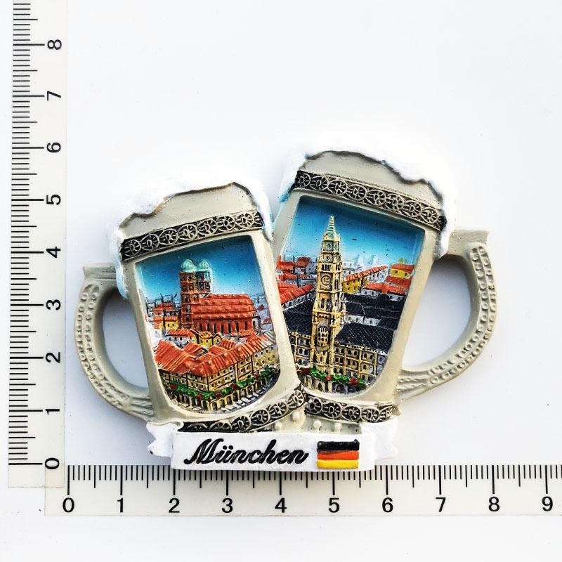 Germany 3D Fridge Magnets Tourism Souvenir Resin Refrigerator Magnets Sticker Collection Handicraft Gift Decoration Articles