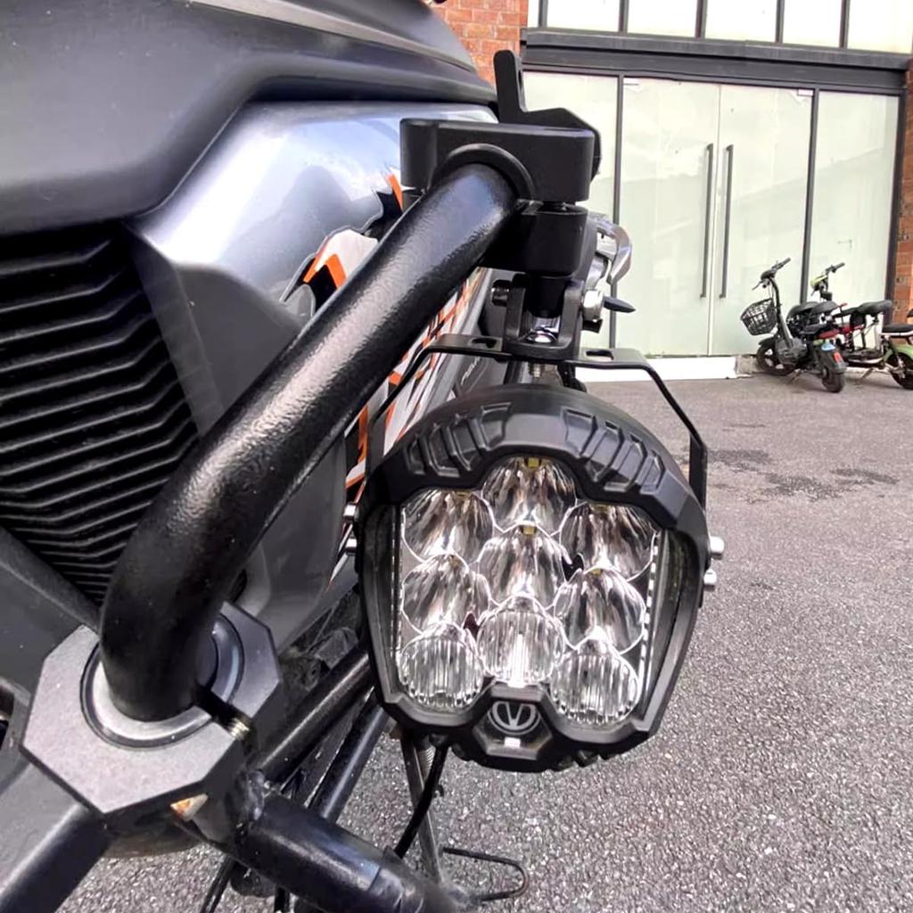 Motorcycle Spotlight Bracket 360 Degree Rotation Motorcycle Light Mounting Bracket Motorbike LED Headlight Clips Mount Holder