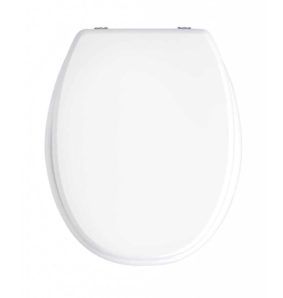 Formic white antibacterial soft-close toilet seat