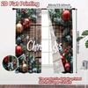 2 peças impressão plana 2D Feliz Natal Cortinas Populares Milagre de Inverno de Natal Tecido Sem Eletricidade Feriado Festivo para
