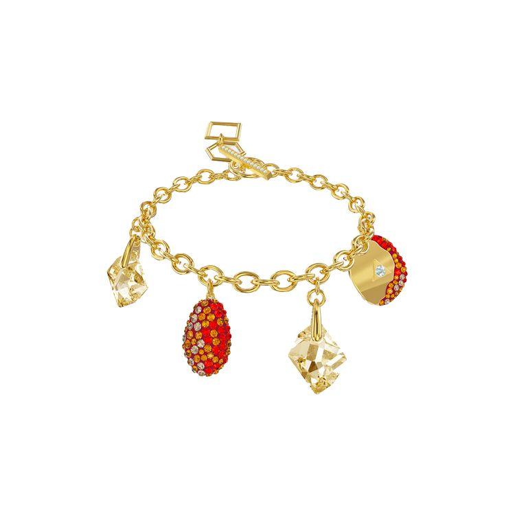 Swarovski The Elements Exquisite Design Gold Plated Bracelet Women bracelet 5567361 Red/Gold Plated
