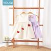 Youqi Baby Girls Summer Cotton Sleeveless Heart Print Dress