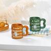 Creative English letter ceramic mug, water cup, household milk cup, daily coffee cup, high-end cup, gift giving