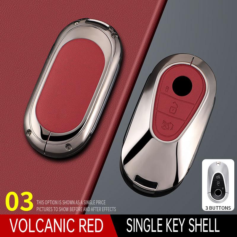 Mercedes Key Case for C-Class, S-Class, GLC, and Maybach - Suitable for Men and Women, Metal Key Shell for C200L, GLC300, C260L