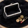 Women Coin Purse, with Metal Hinge And Kiss-lock Design, Lightweight Portable Mini Wallet, with Sequined Glitter Vintage Pouch for Coins Cards