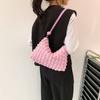 Small fresh bubble women's bag soft pleated armpit bag girl fashion trend simple shoulder bag