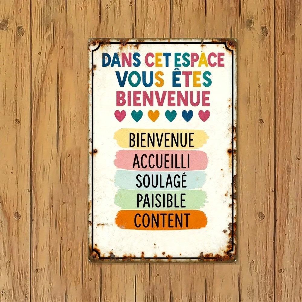 Retro Style Metal Wall Plaque Decor for Home Interior
