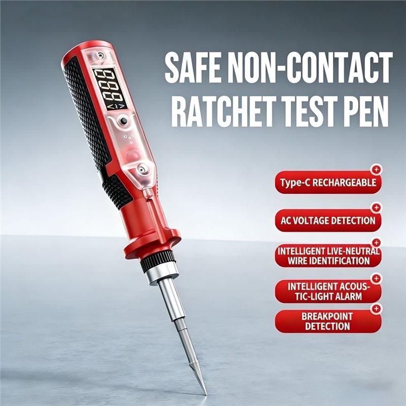 B97A-Electrical Induction Circuit Testing Tool Digital Voltage Tester Measuring Pen Cross-Head Flathead Screwdriver Pencil