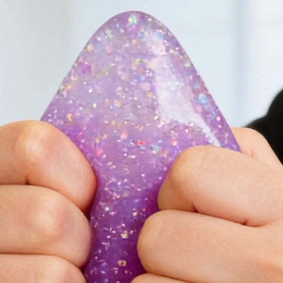 Glitter Waterdrop Stress Relief Toy Anxiety Reduction Water Drop Shape Sensory Toy with Sequins Inside Portable Decompression Stress Ball