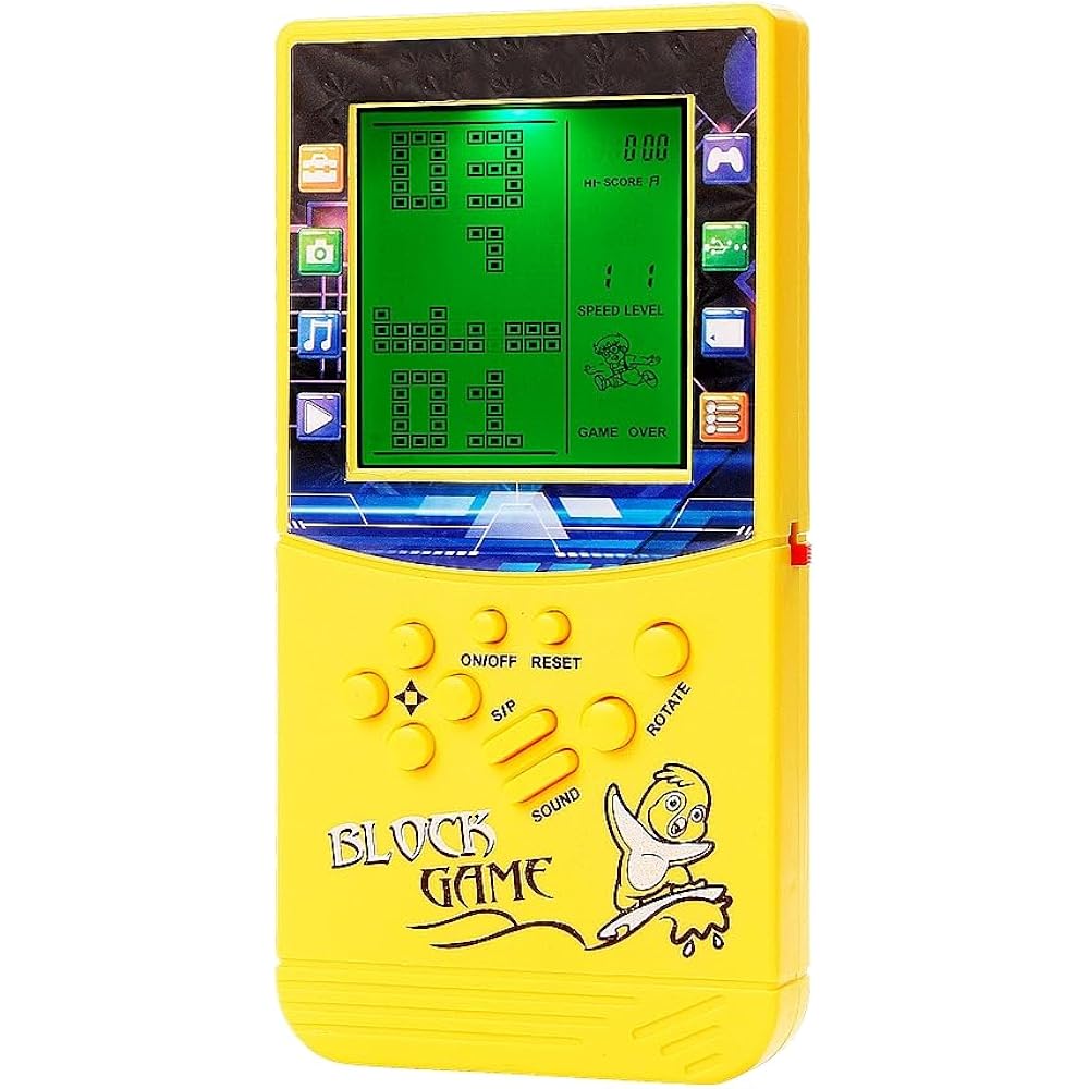CZT Green Backlight Large Screen Tetris Game Machine Built-in Ink Chic Nostalgic Puzzle 999-in-1 ...