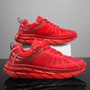 Large Size Four Seasons Couple Running Shoes Heightening Shoes Single Mesh Hollow Flyknit Breathable Casual Versatile Sports Shoes