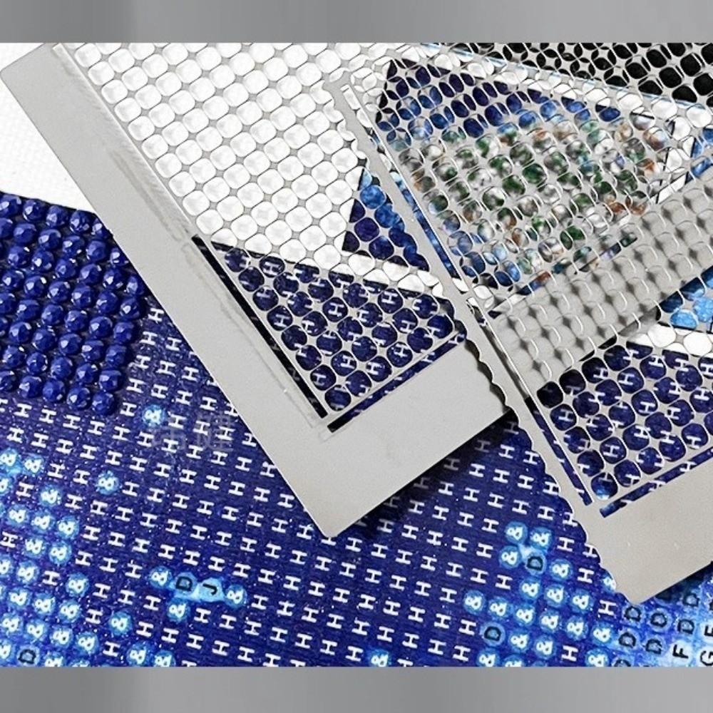 2 PCS Nonstick Coating Mesh Grid Alignment Tool Diamond Art Ruler For Rhinestone Crafts
