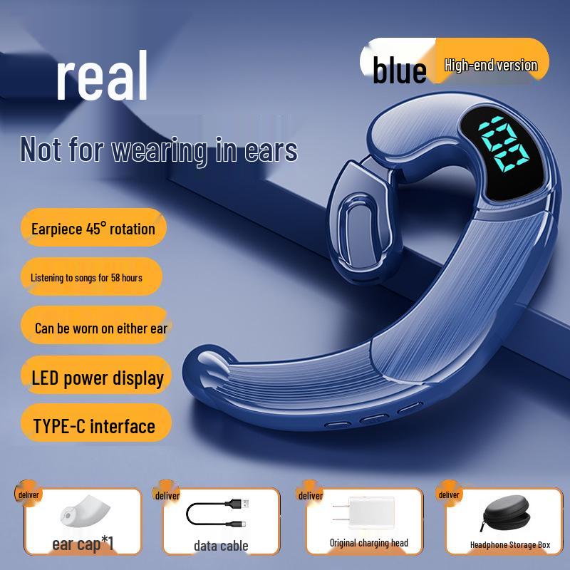 2024 In-Earless Bone Conduction Bluetooth Headphones, Ear-Hook Design, with 5.3 Chip and Ultra-Long Battery Life, Unisex.