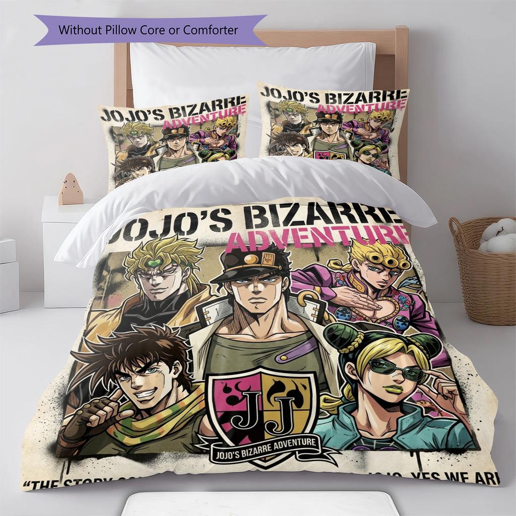 Copripiumino Morbido e Confortevole di JoJo's Bizarre Adventure, Regalo Biancheria da Letto per Bambini, Dimensioni Varie -HE31
