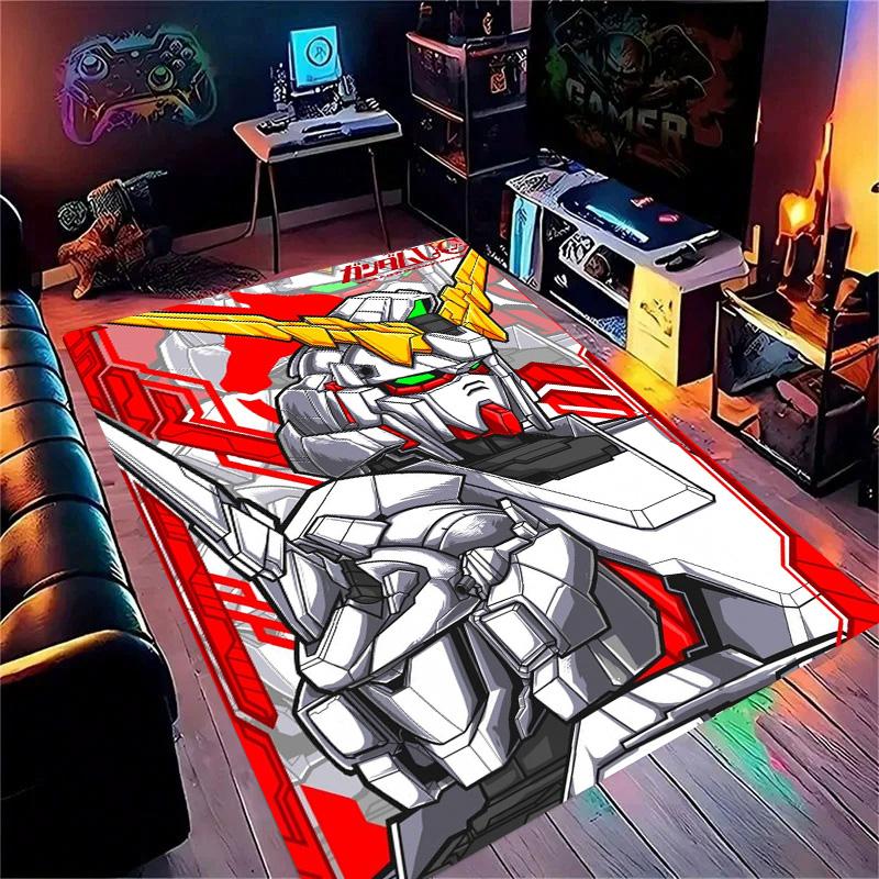 G-Gundam-m Cartoon Robot Gift Carpet Rug for Bedroom Living Room Home Sofa Decoration Kids Game Play Decor Floor Mat