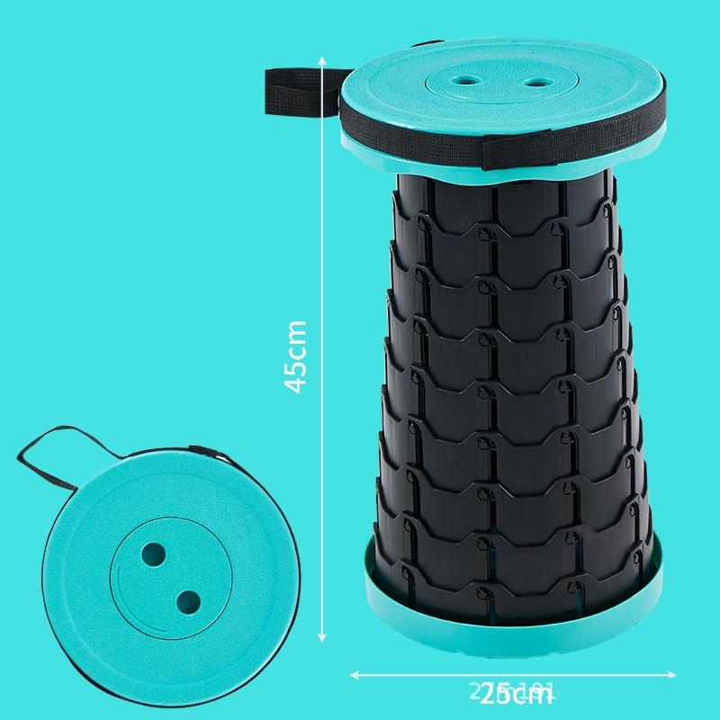 Outdoor Camping Retractable Foldable Stool Chair Compact Lightweight Aluminum Fishing Bench with Storage Bag High Strength