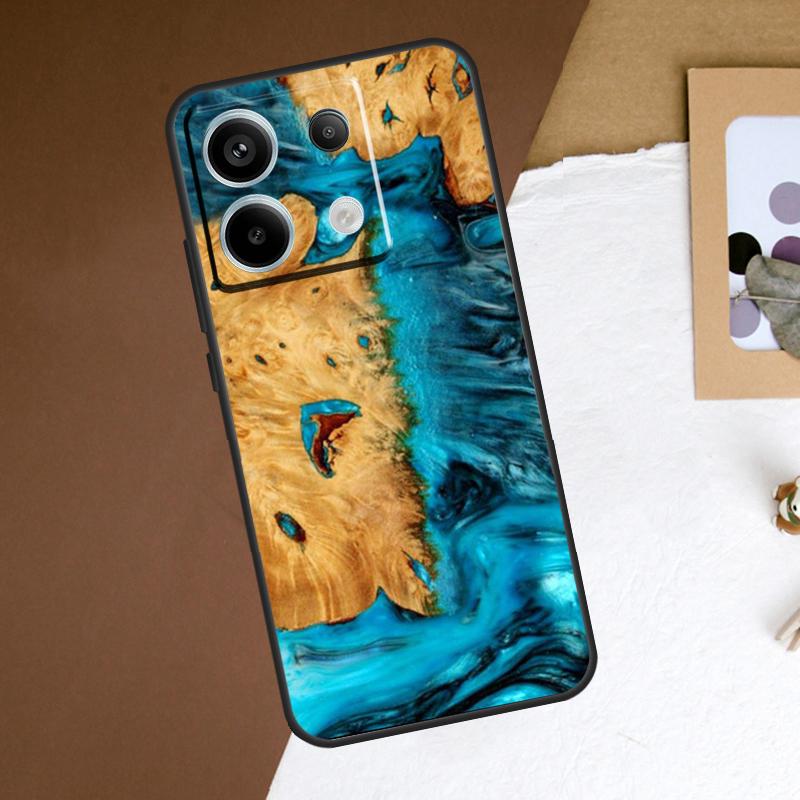 

Гибридный чехол из дерева и смолы для Xiaomi Redmi Note 13 Pro Plus Note 12 11 9 10 11S 10S 12S Redmi 13C 10C 12C Redmi 13C