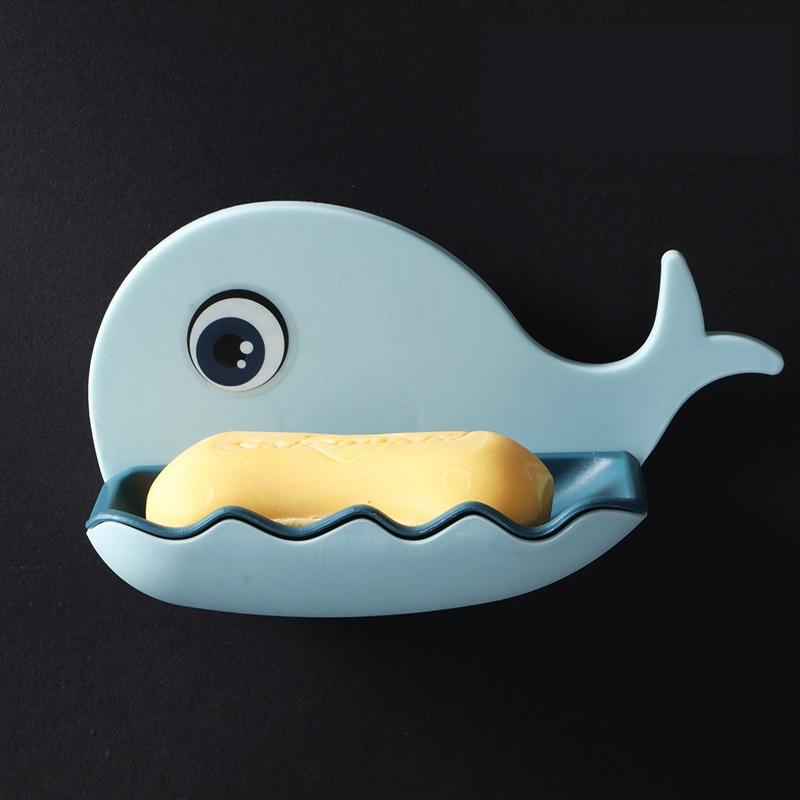 

Whale Shape Soap Box Drain Soap Holder Box Bathroom Shower Soap Holder Sponge Storage Container Plate Tray Bathroom Accessories