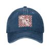 Casino Nights Red Queen Of Hearts Baseball Caps Denim Hats Adjustable Casquette Streetwear Baseball Cowboy Hat for Unisex Women