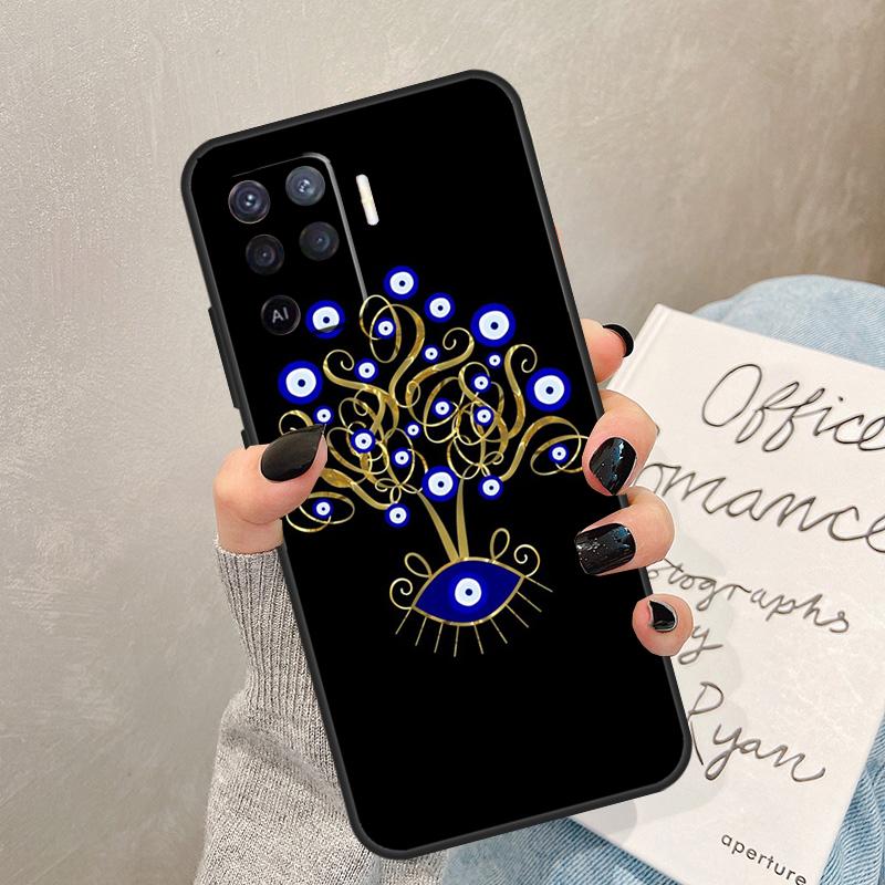 Evil Eye Funda For OPPO A74 A54 A57 A53 S A96 A76 A16 A5 A9 A31 A15 A17 A77 A93 A91 A52 A72 Case
