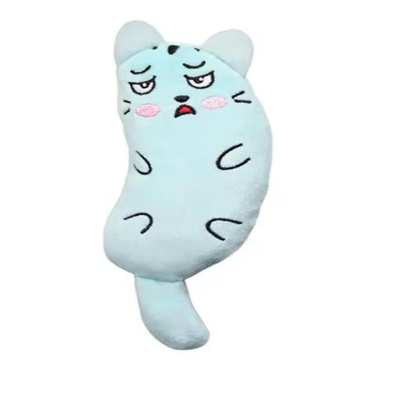 

Funny Pet Plush Embroidery Catnip Toy Cat Expressive Mouse Toys Interactive Cat Toy Kitten Bite Resistance Toy Pet Accessories
