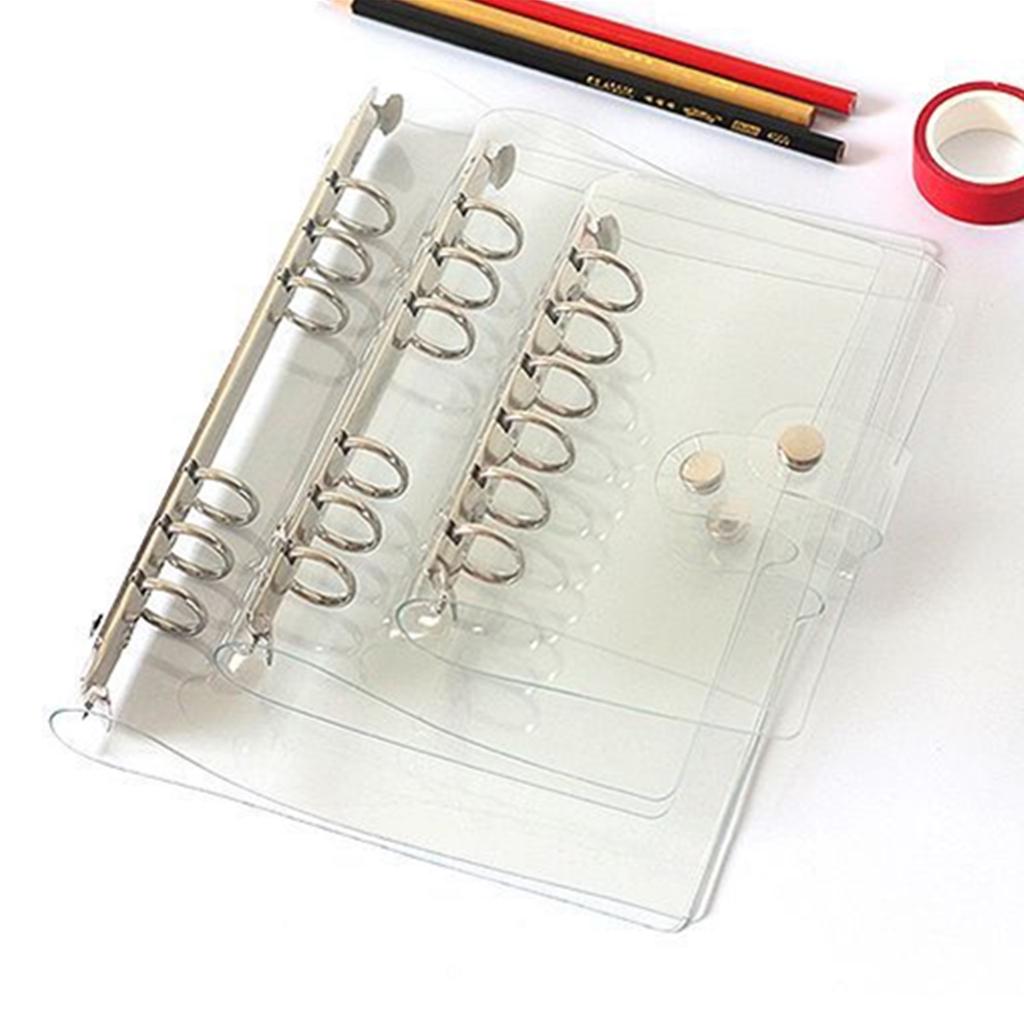 A5//A6//A7 Transparent Leaf Ring Binder Notebook Weekly Cover Planner F0B7 C0O7