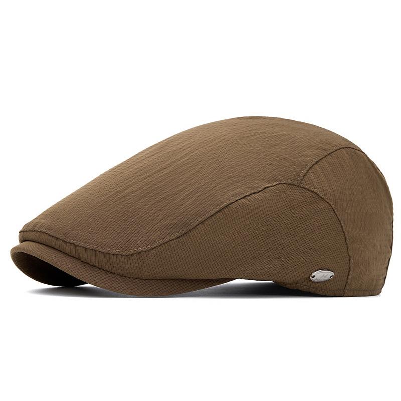 Men s Breathable Forward Cap Thin Beret Summer British Newsboy Cap