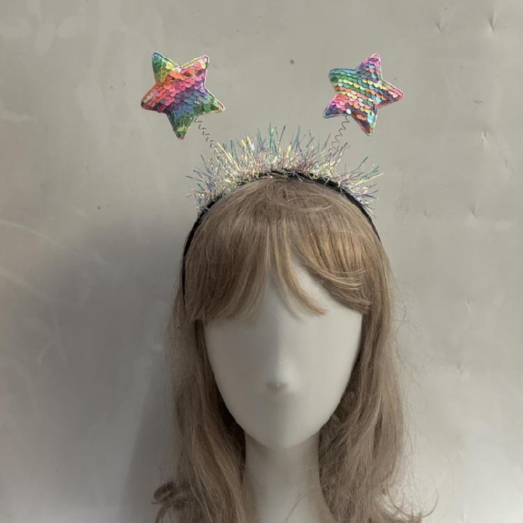 Star Headwear Breathable Hair Band Christmas Cosplay Hairband For Extended Wear Seasonal Celebration