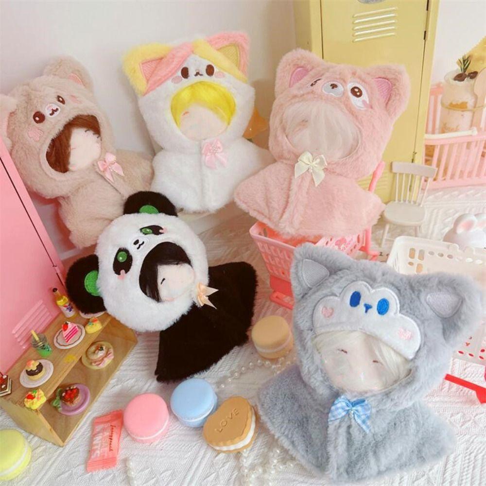 Hairy Cartoon Animal Shawl Toys Accessories Doll Clothes Gift Doll Plush Cloak