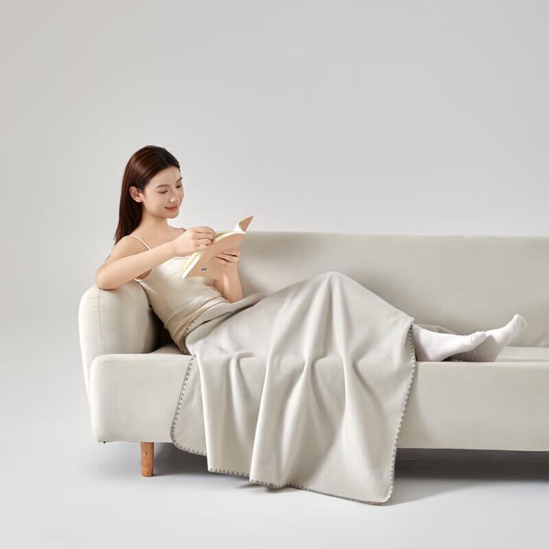 Muji All-Season Silver Fox Throw Blanket