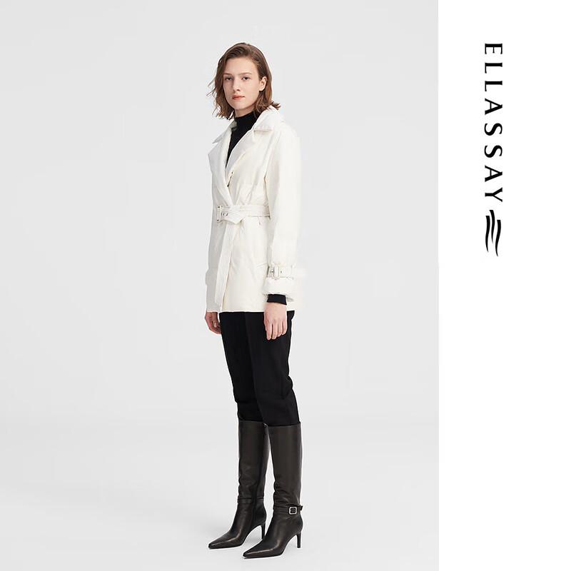 ELLASSAY Women's Belted Blazer Down Jacket