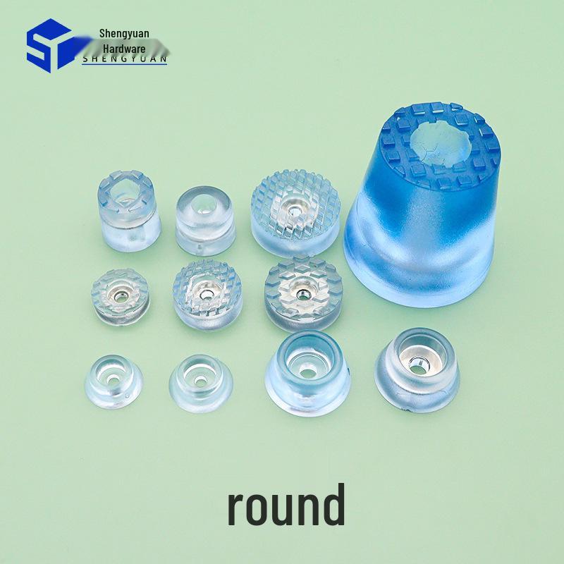 Transparent Anti-Slip Furniture Leg Pads, Heightening Round Moisture-Proof Foot Protectors for Chairs, Tables, Sofas