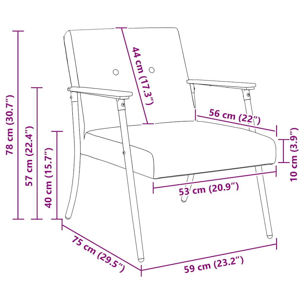 Armchair Dark Green Fabric