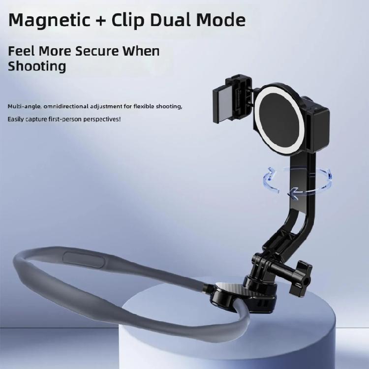 Portable AntiVibration Camera POV Neck Mount With MultiAngle Adjustment For Action Camera And Mobile Phones Holder