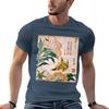 Unisexs Funny Cotton Graphic Tee Hokusai Katsushika Peony And Canary Art Print