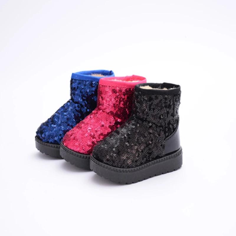 Kinderschuh Schneestiefel für Baby Mädchen Pailletten Stiefelette Schneestiefel Junge Winterstiefel für Kinder Sapato Infantil Menina Botas Niña