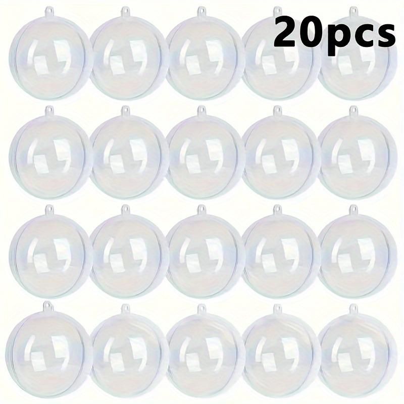 

20pc 4-Inch Large Clear Fillable Christmas Balls Shatterproof Decorative Ornaments DIY Crafts Wedding Parties Holiday Home Decor 10x10CM