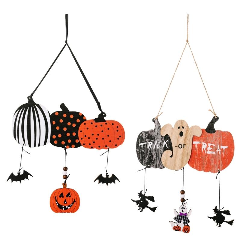 

Хэллоуин дверной знак деревянный счастливый Хэллоуин украшение домашний декор ужас тыква подвесной декор для помещения и улицы