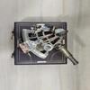 Nautical Brass Sextant with Wooden Box Telescope Maritime Navigation Instrument 12 Cm Gift Item