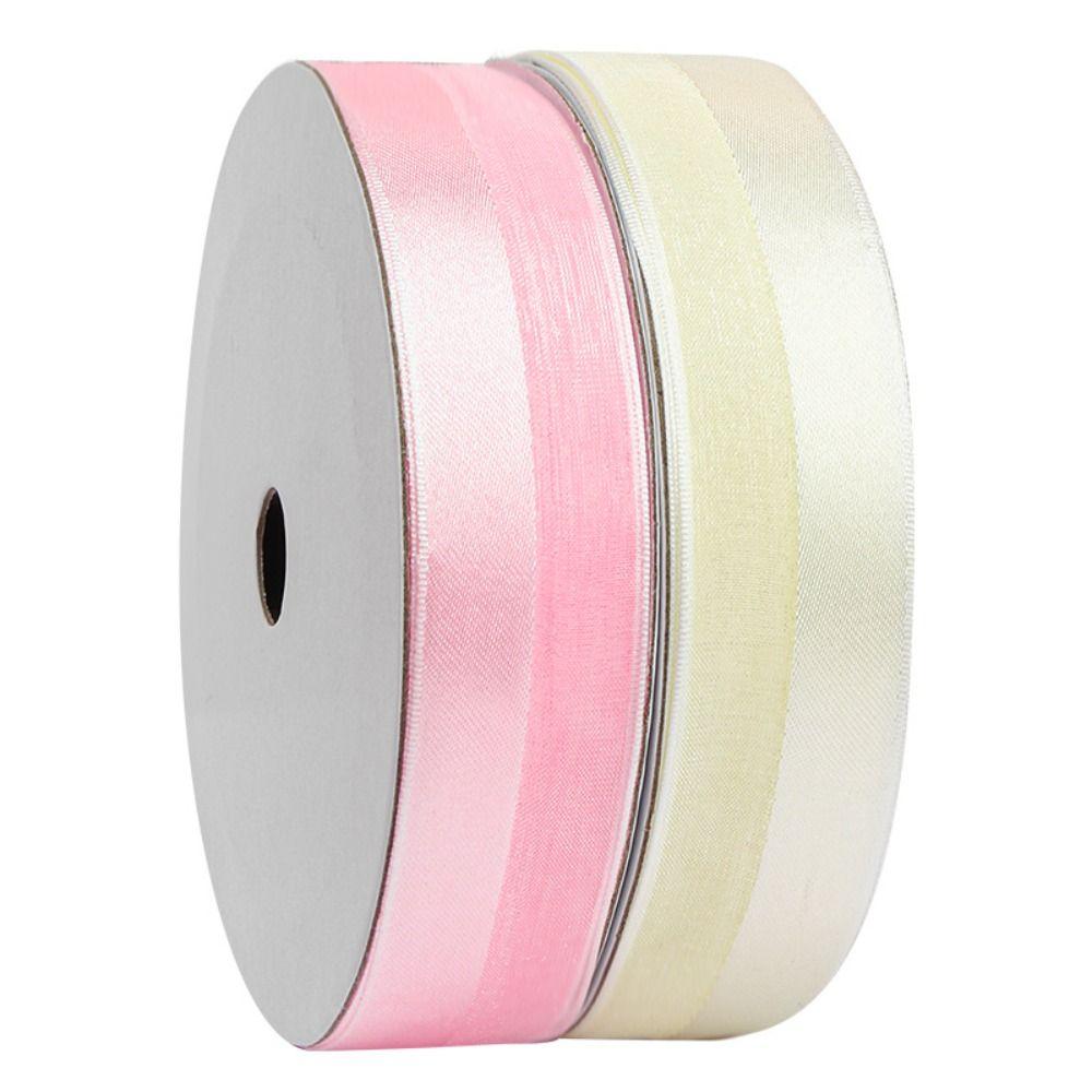 DIY Gift Wrapping Solid Satin Ribbons Handmade Bows Cake Packaging Bouquet Ribbons Bridal Bouquets Shiny Ribbons for Crafts