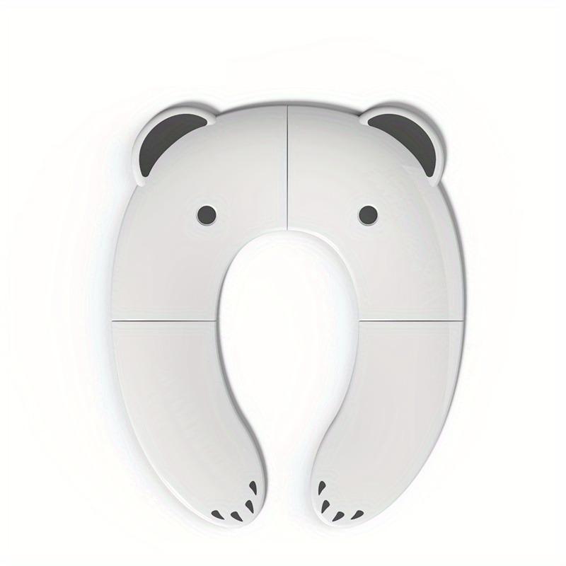 

1pcs Bear Design Foldable Travel Potty Seat for Kids Portable Toilet Training Seat with Non-Slip soft glue Pad PP Material серый