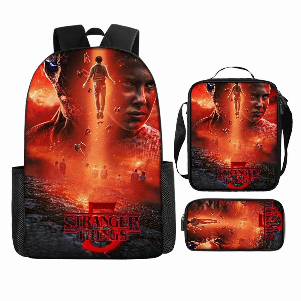 Stranger Things5 Rucsac pentru copii+geantă de umăr+etui pentru creioane KTB