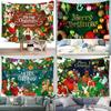 Christmas Tree Tapestry Santa Claus Hanging Cloth Background Cloth Christmas Tree