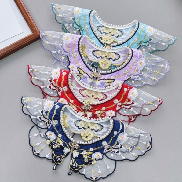 Yunjian Shawl Decorative Hanfu Floral False Collar Embroidery Detachable Collar