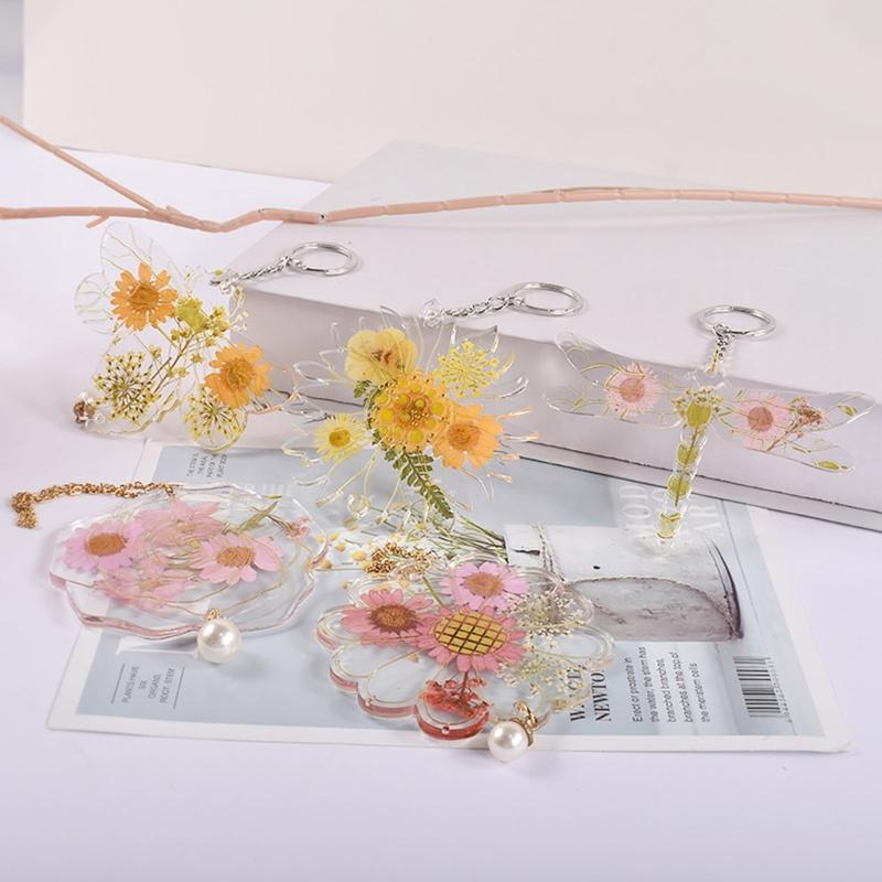 Resin Jewelry Molds Keychain Resin Molds Flower/Animal Silicone Molds for Resin Casting Pendants,Keychains,Earrings