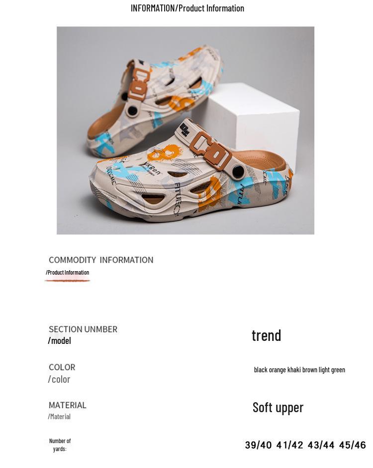 Men's Plus Size Summer Beach Sandals: Non-Slip, Dual-Use, Casual Slip-On Shoes