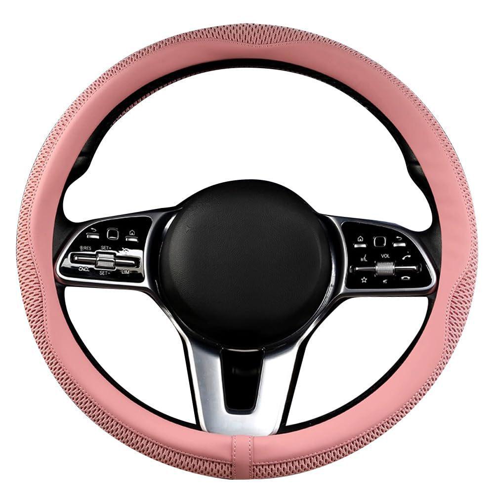Ice Silk Steering Wheel Cover - Breathable, Sweat-Absorbent, Wear-Resistant for 15” Handles